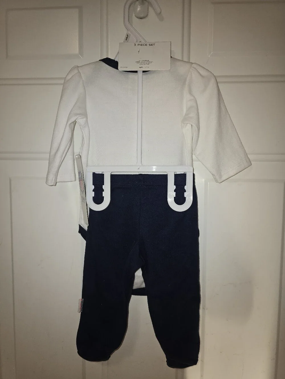 NFL Bronco Team Apparel: New Baby Girl 3 Piece Set (top, pants & hat)